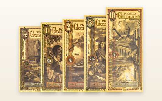 Florida 5-Note Starter Set — ½, 1, 2, 5, 10 Goldbacks