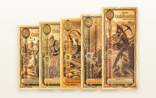 Idaho 5-Note Starter Set — ½, 1, 2, 5, 10 Goldbacks