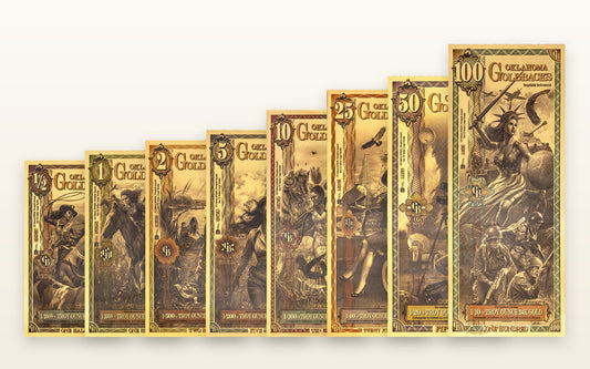 Oklahoma Complete Set — ½ through 100 Goldbacks