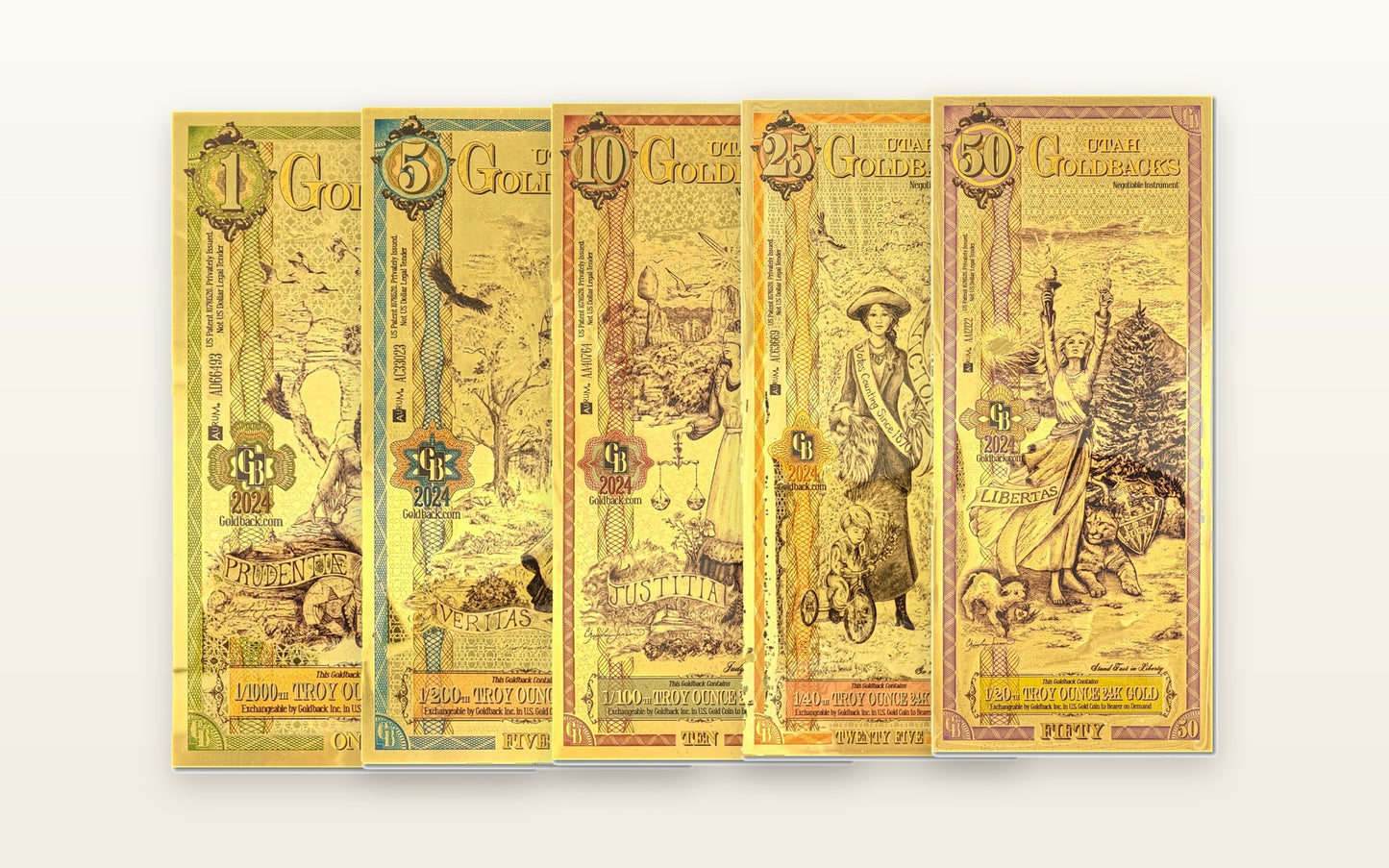 Utah Complete Set — complete Goldback set